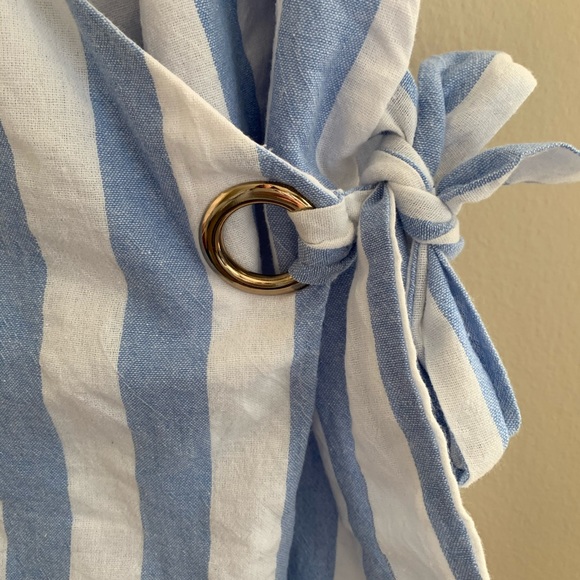 Sabo skirt side tie stripe wrap tank top - Picture 5 of 5